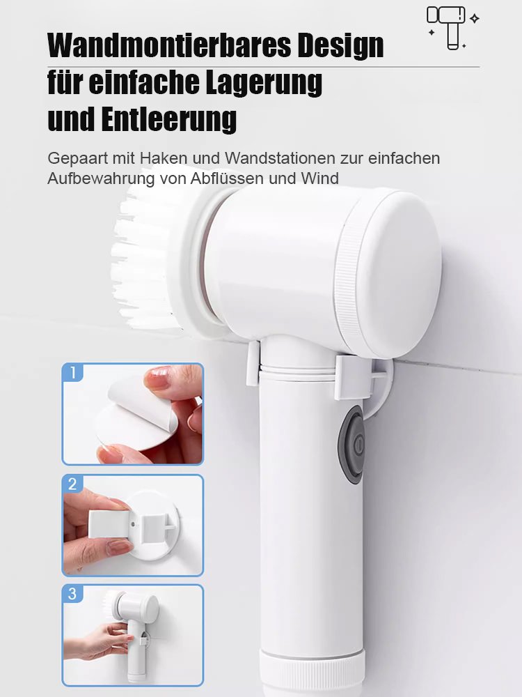 【10-teiliges Set】Multifunktionale elektrische Reinigungsbürste