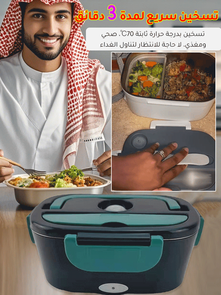 صندوق غذاء  ألماني كهربائي محمول مزدوج الاستخدام
