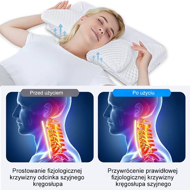 Wielokierunkowa poduszka do spania w kształcie motyla