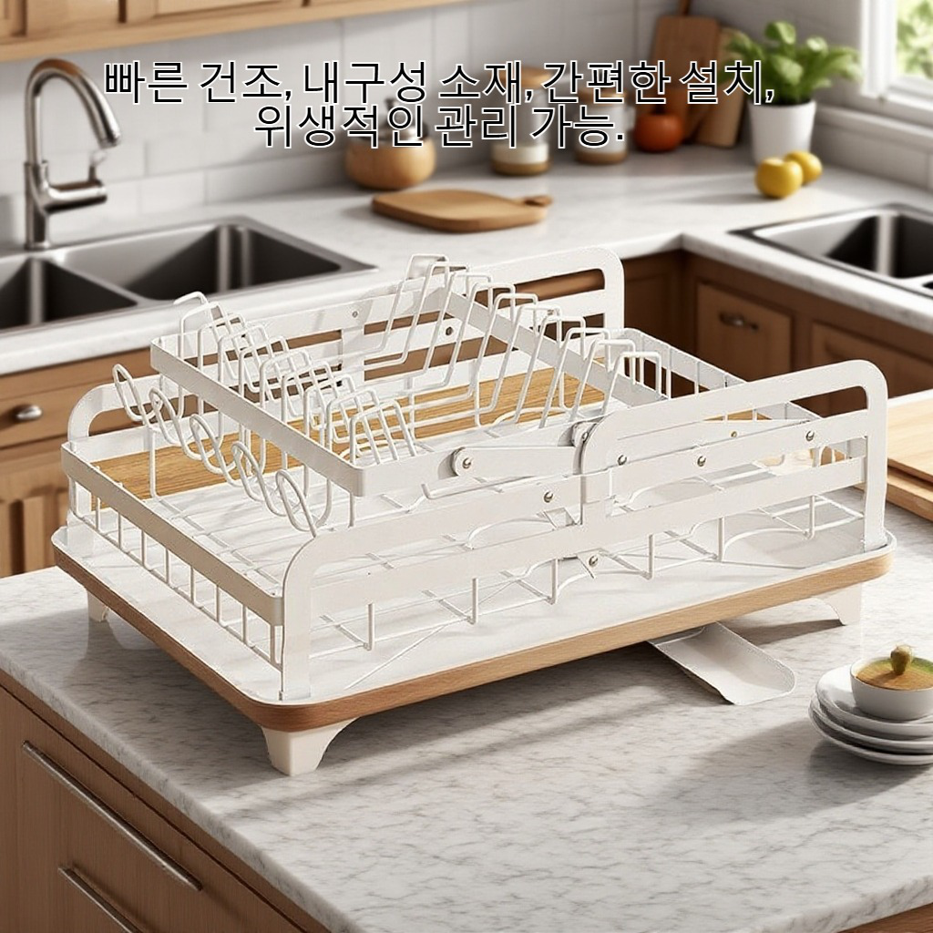 주방 테이블 그릇 물빼기 선반