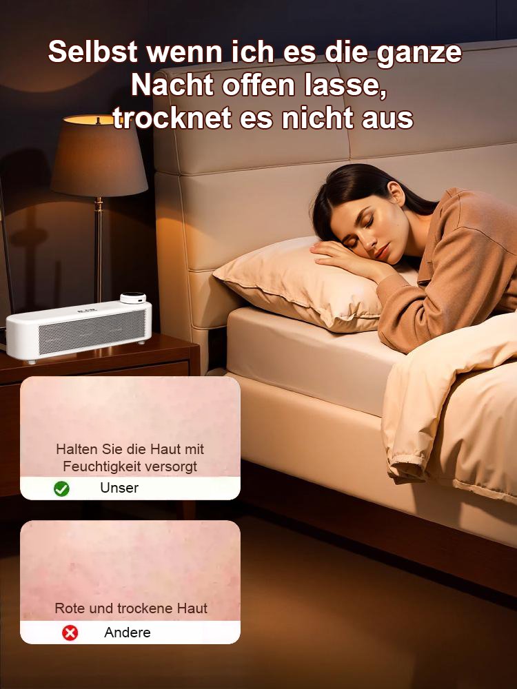 3 Sekunden Schnellheizung, geräuschlos, energiesparendes Heizgerät.