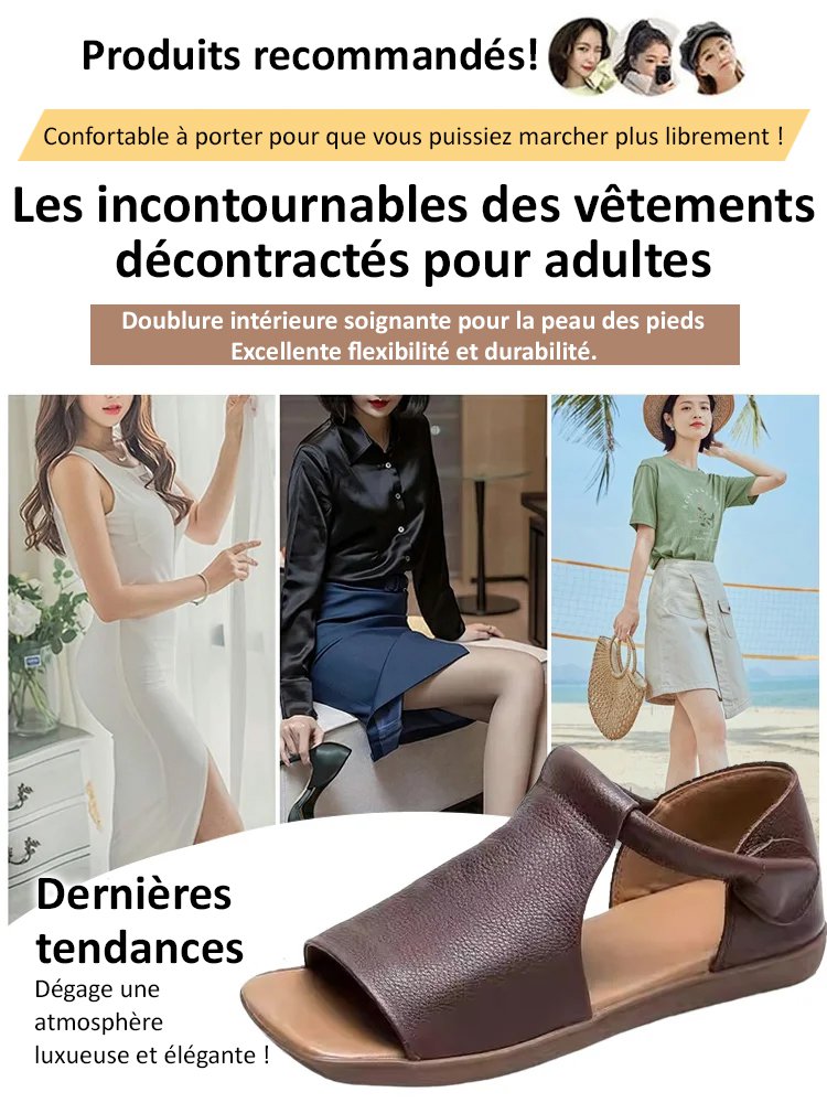 Sandales en peau de vache fabriquées à la main