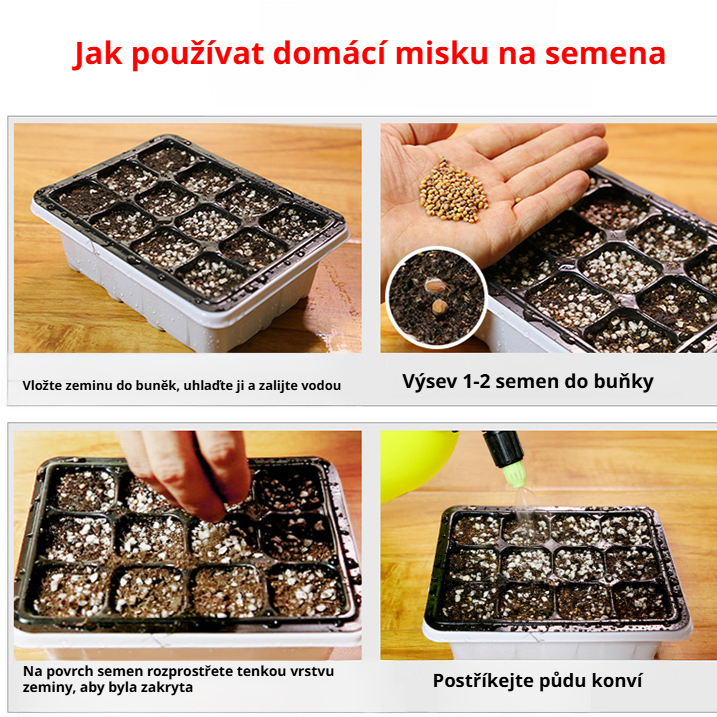 12 Plastový sadbovač s otvory