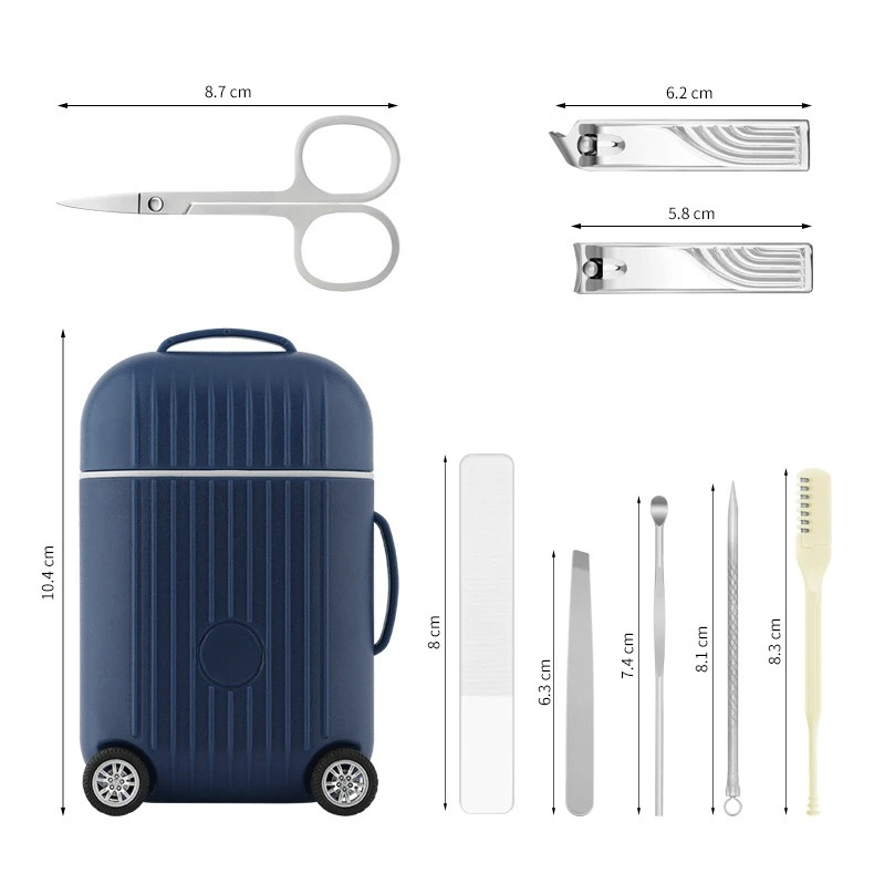 迷你行李箱8件指甲鉗套裝