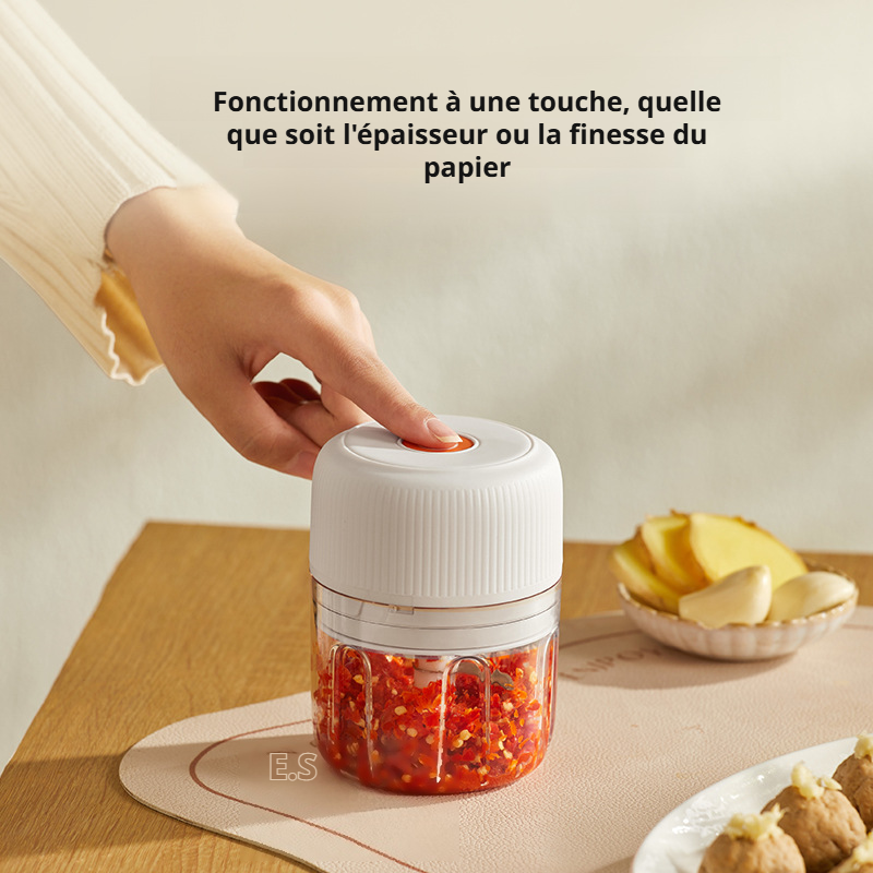 Machine à ail multifonction Contrôle sans fil Vitesse constante Capacité de 250 ml