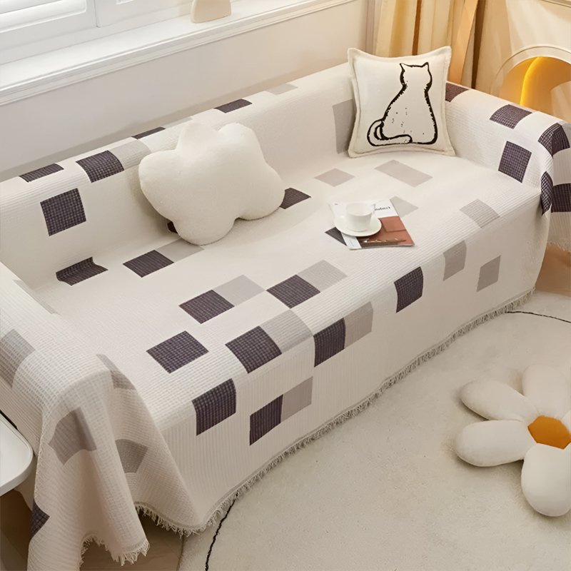 보헤미안 사계절 통용 면마 소파 커버