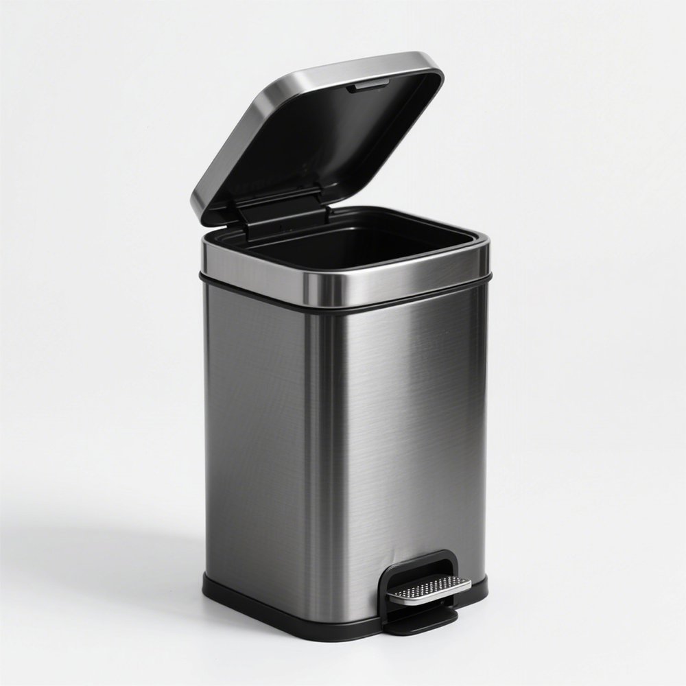 Coș de gunoi negru pentru birou, set de 2