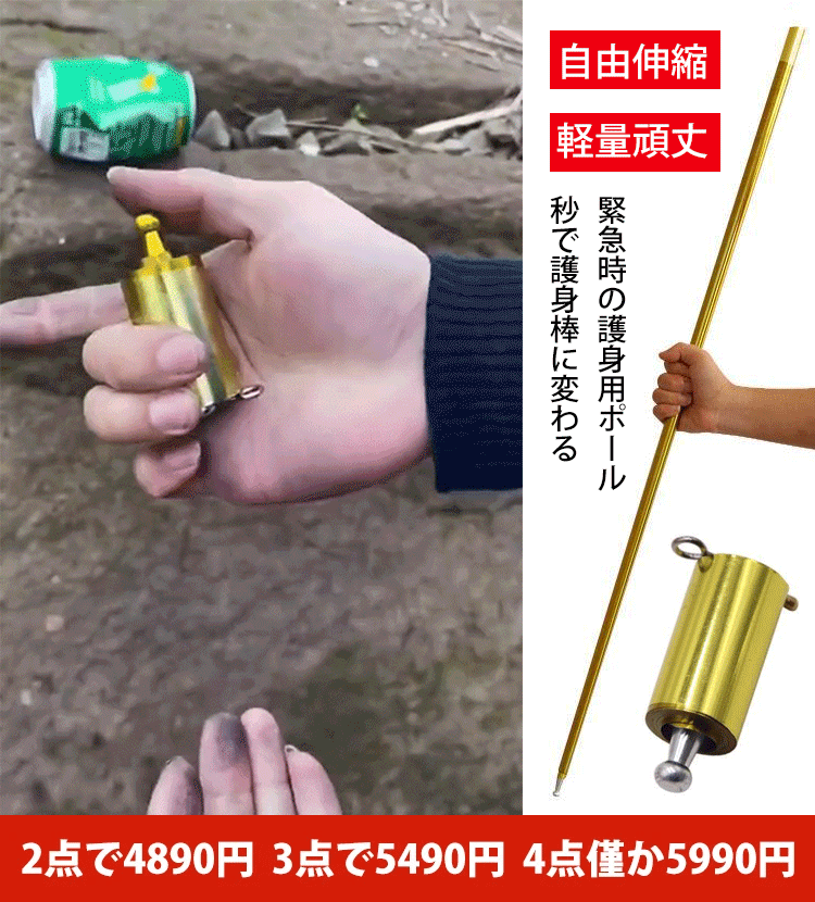 伸縮式多機能トレッキングポール