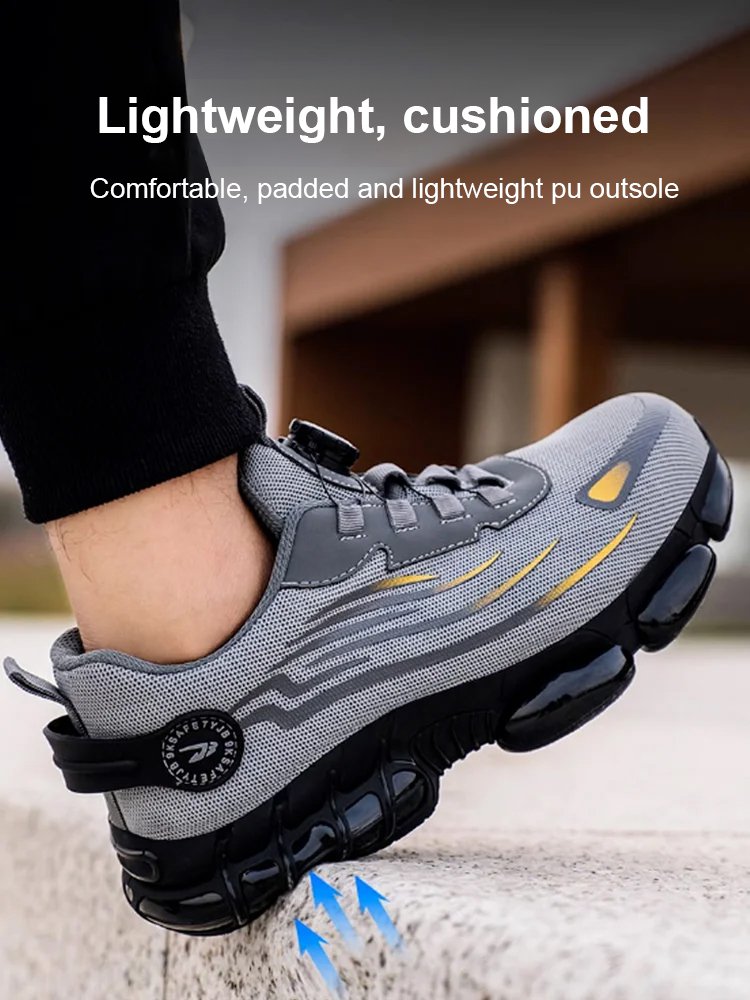 Knob anti-smash and anti-puncture labor shoes-FBA