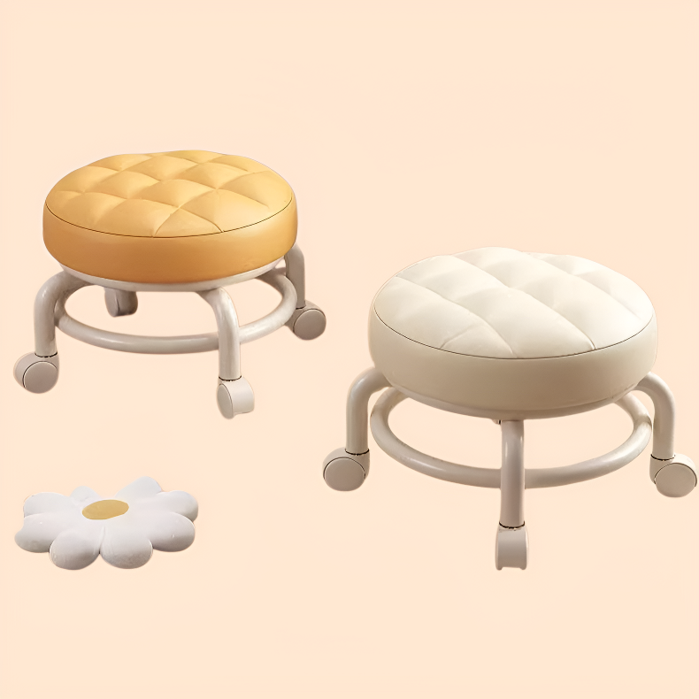 家庭用の低いスツール、キャスター付きの丸いスツール、歩行練習用スツール