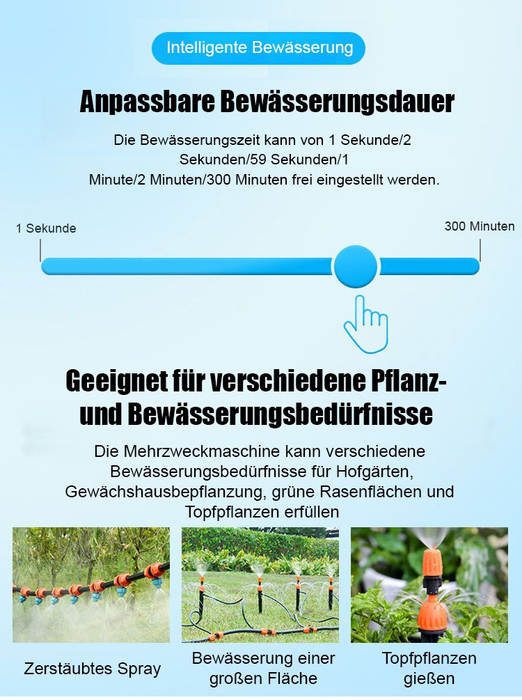 Komplettes Set für automatische Pflanzenbewässerung