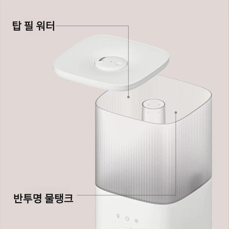 가정용 공기청정기 사용 중인 가족
