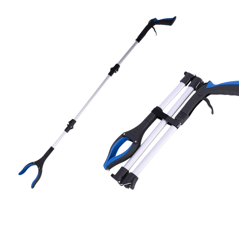 ゴミクランプピッカー 三つ折りゴミクランプ 衛生ペンチ 長いハンドル ゴミピッキング 折りたたみクランプ