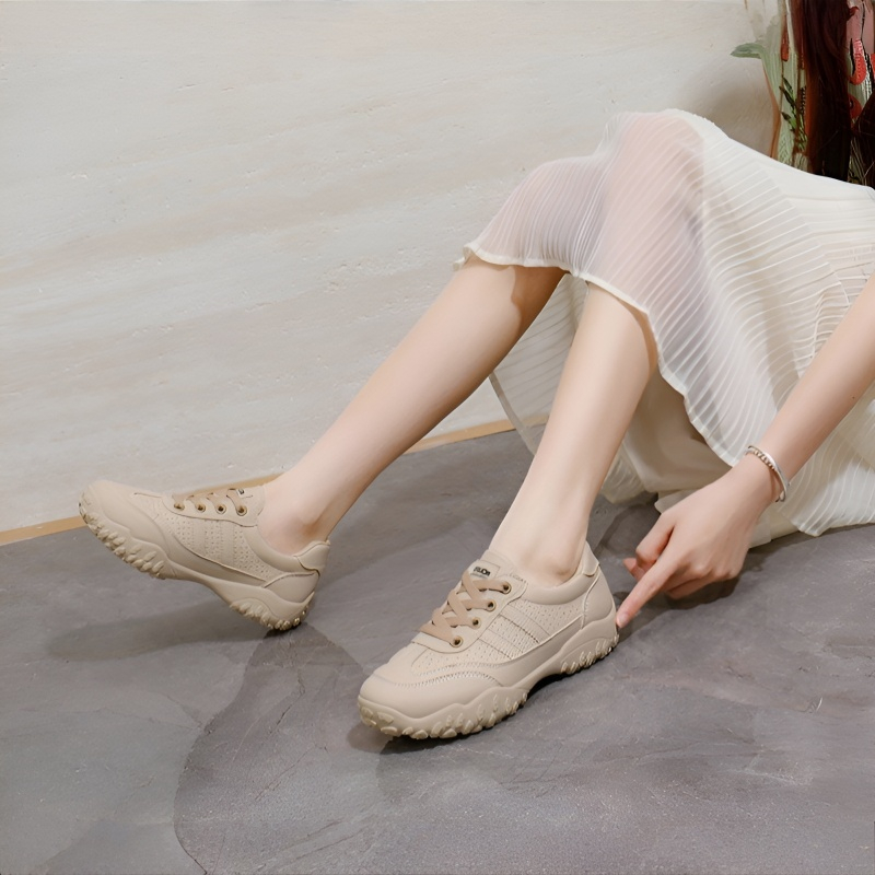 여학생 여름 메쉬 통풍 작은 흰색 신발 통굽 키높이 캐주얼화