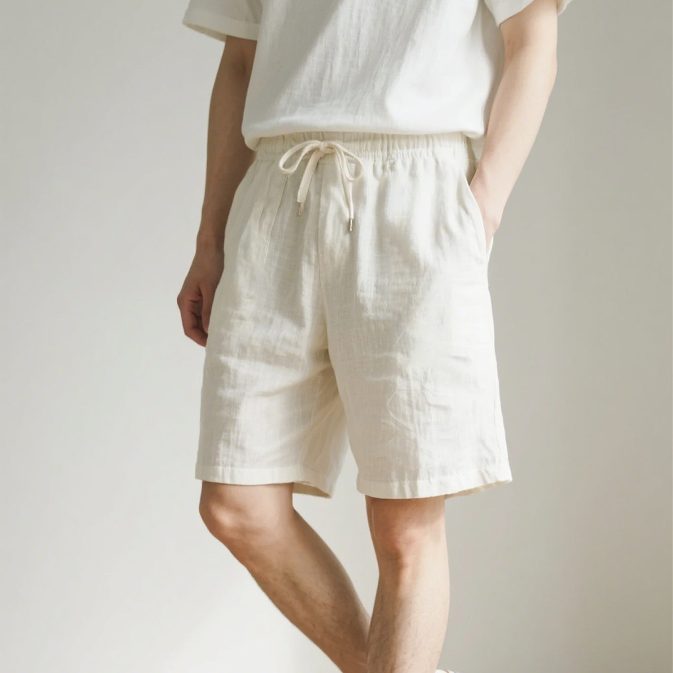 クールで通気性の良い速乾性コットンカジュアルショーツ