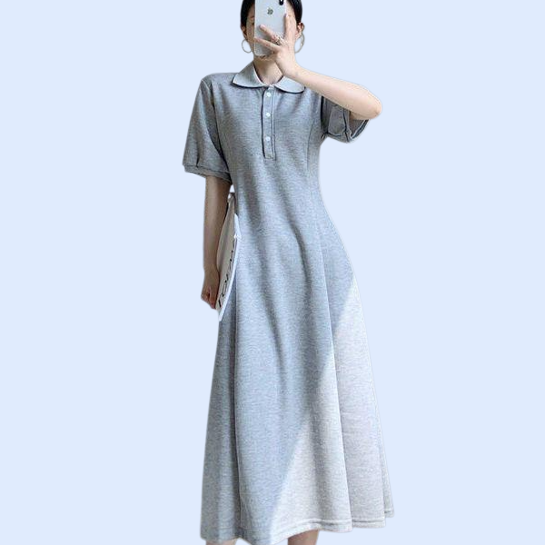 여름 신상 허리 슬림 반팔 원피스