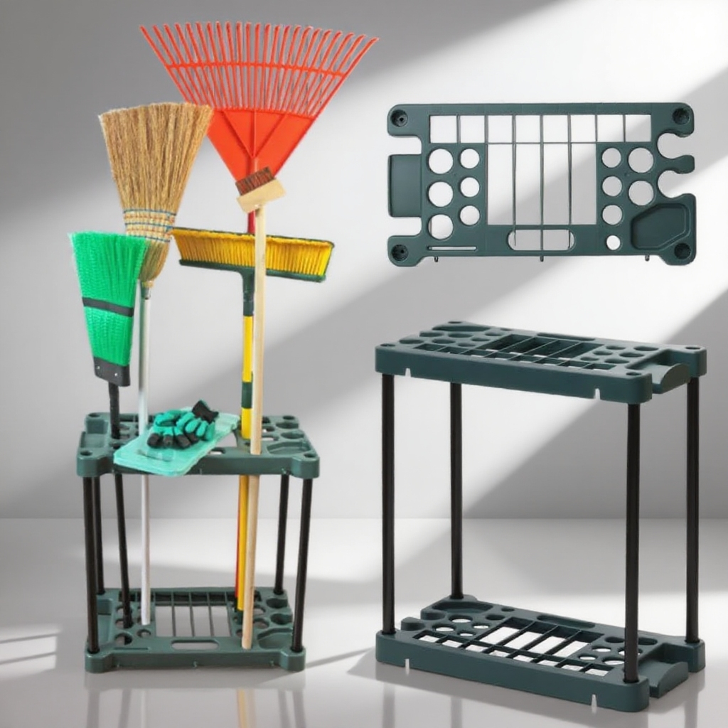 省スペースなガーデンツール収納ラック