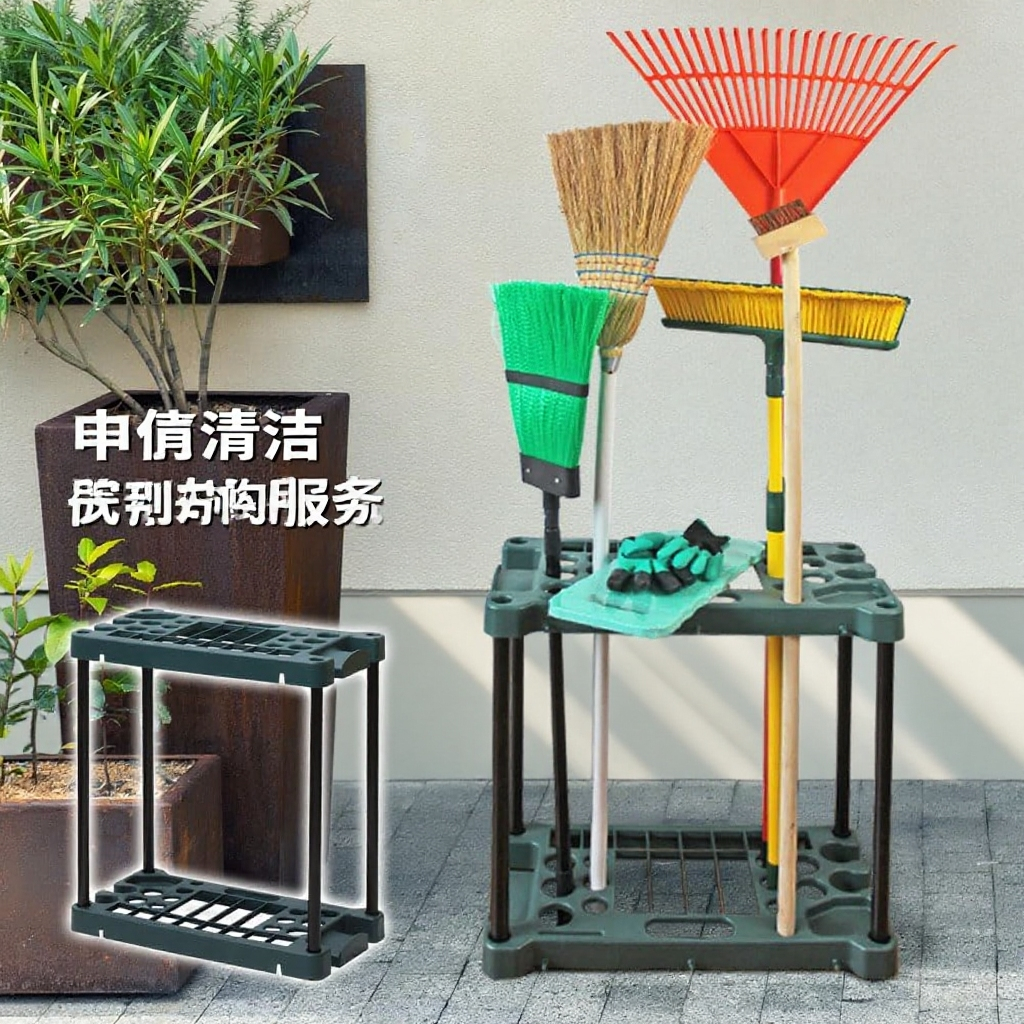 組み立て簡単なガーデンツールラック