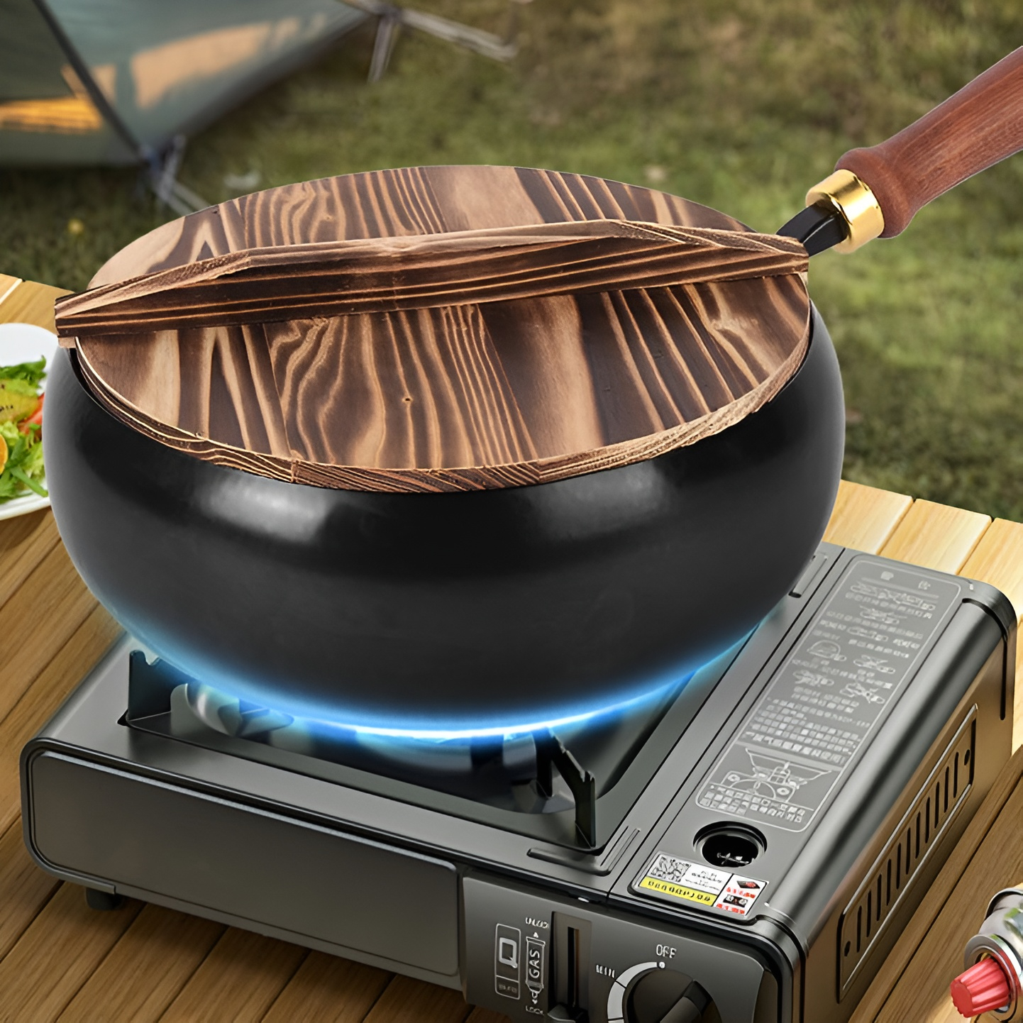 古代の大きな腹鍋張丘ノンスティック鉄鍋小さなフライパン炒めシチュー24CM小さな鉄鍋