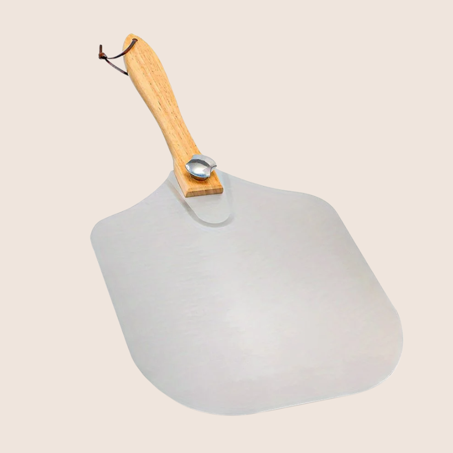 나무 손잡이 손잡이 알루미늄 피자 삽