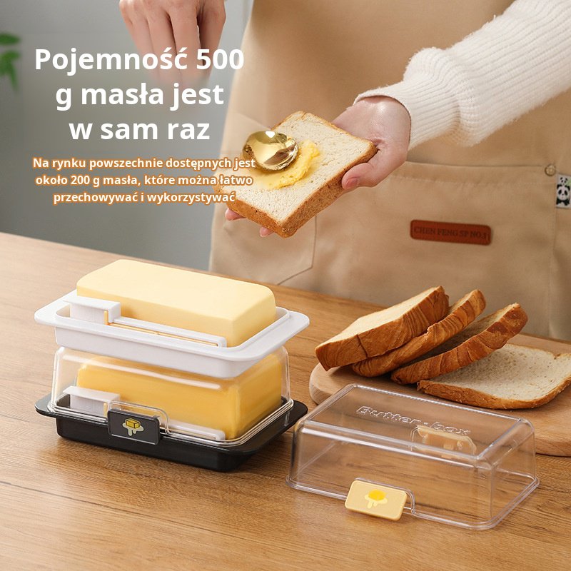 Pudełko do przechowywania masła Pudełko do przechowywania i krojenia masła, lodówka na owoce, ser, n