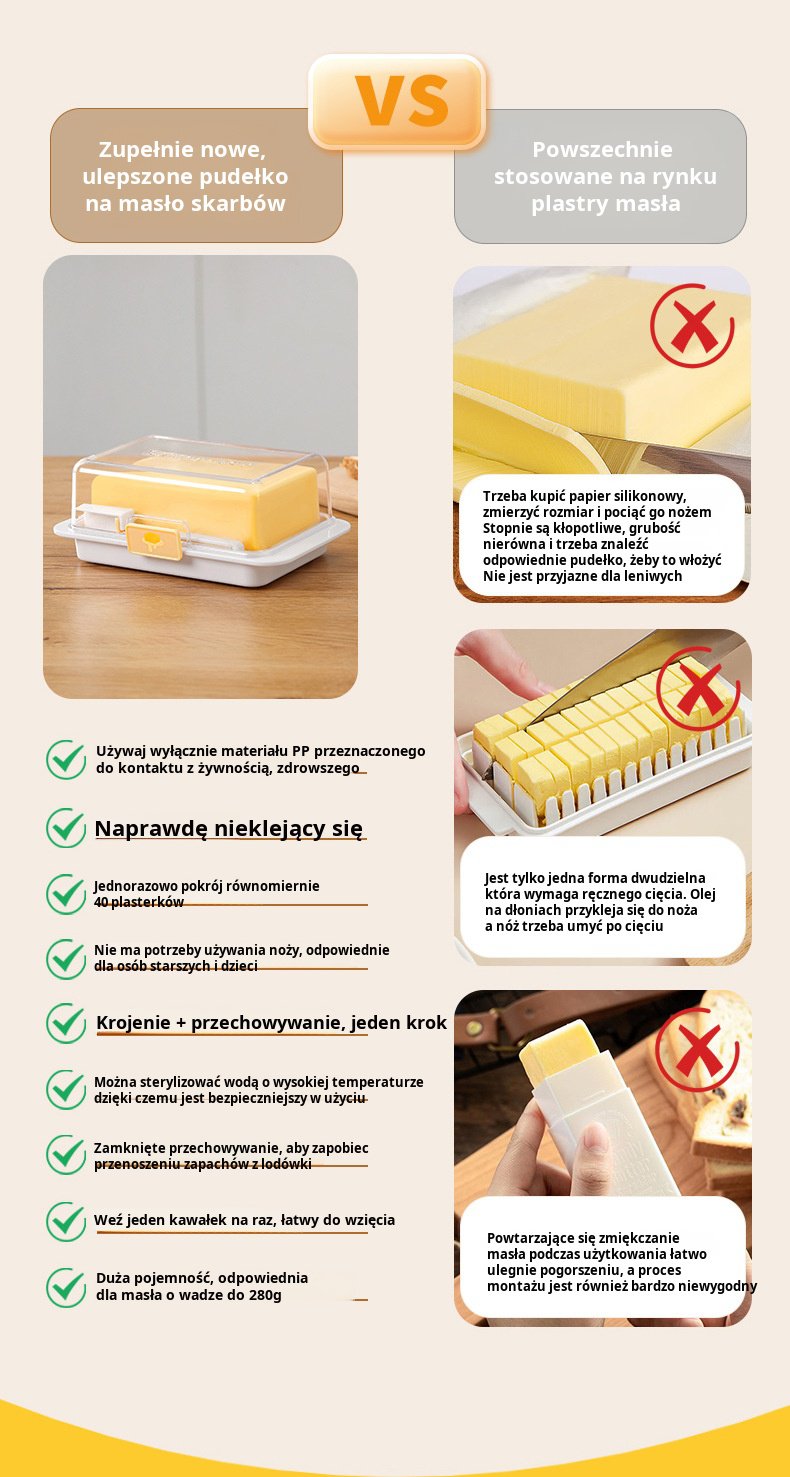 Pudełko z pokrywką na przechowywanie masła