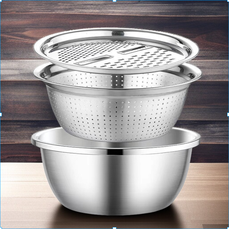 廚房加厚三件式瀝水盆