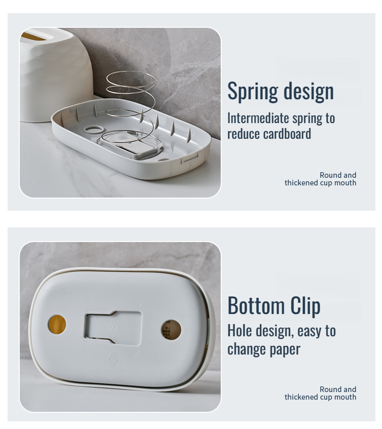 Lift the paper box Multifunctional water ripple desktop wallmounted tissue box Spring paper box