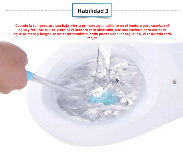 Solución rápida para atascos en el inodoro