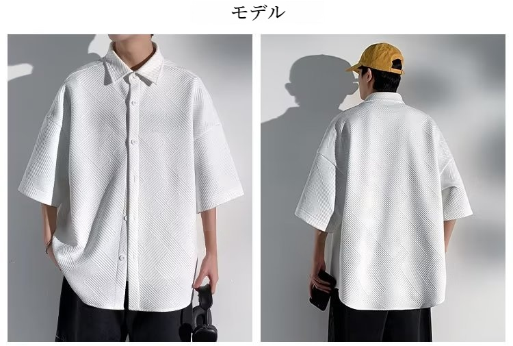 レジャー向け大きいサイズメンズTシャツ着用例