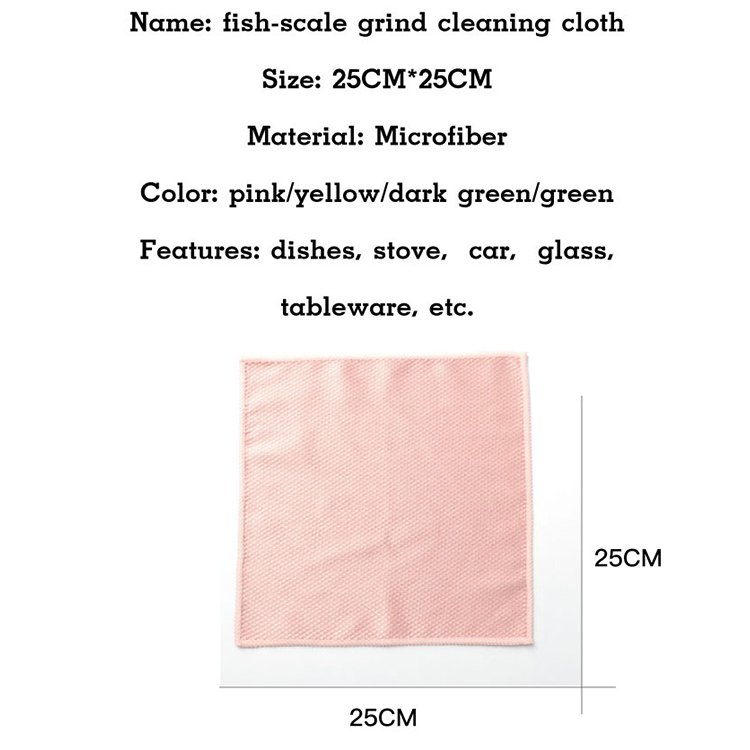 Fish-Scale Grid Absorbent Cleaning Cloth