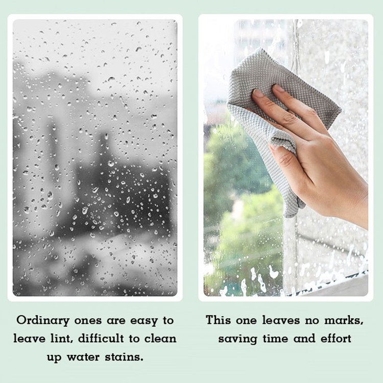 Fish-Scale Grid Absorbent Cleaning Cloth