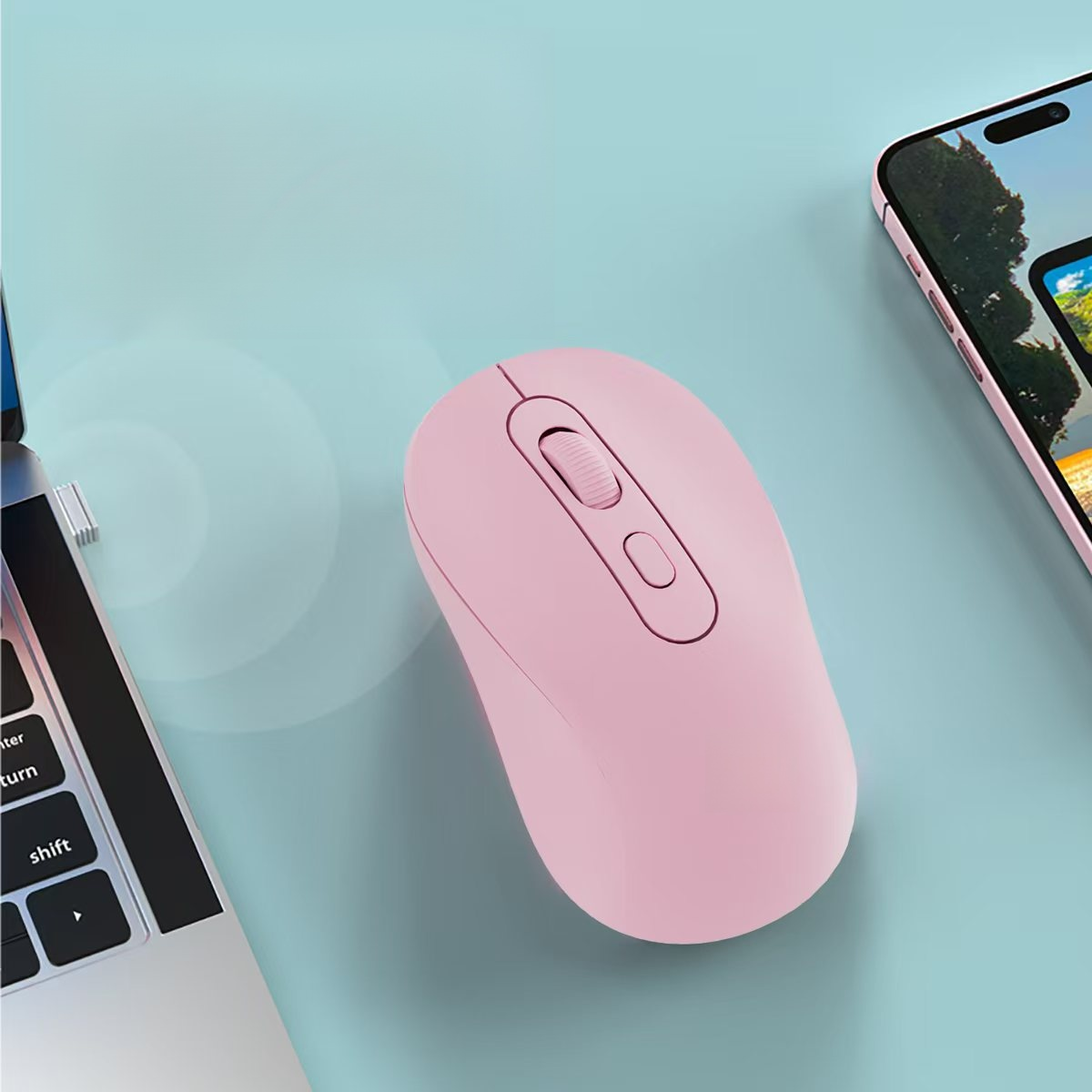 Computer laptop portable office business wireless charging mouse