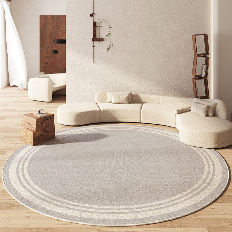 軽い高級寝室用ベッドサイドラグ 丸いループパイルソファ毛布 リビングルーム用カーペット ベッドルーム ベッドサイドラグ コーヒーテーブル カーペット