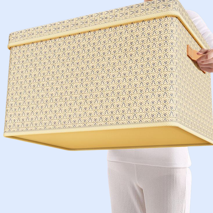 衣類・布団収納ボックス 厚手ハードボード 折りたたみ式 家庭用・寮用便利グッズ