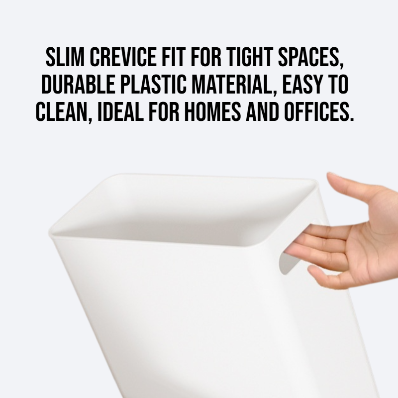 Large capacity crevice plastic trash can