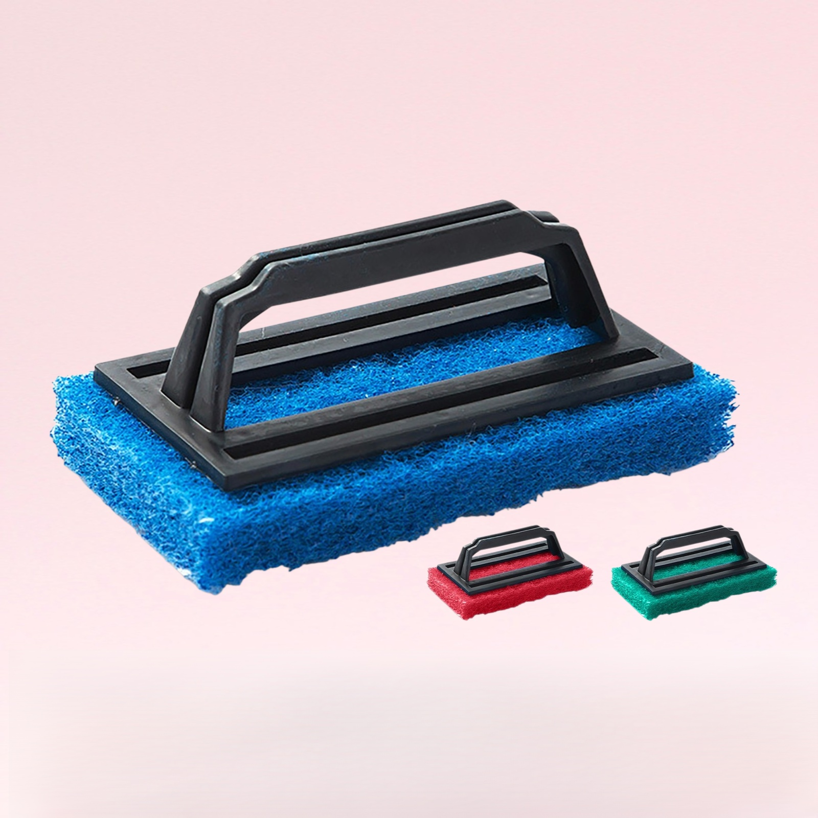 แปรงทำความสะอาดฟองน้ำขจัดคราบในครัวพร้อมด้ามจับ