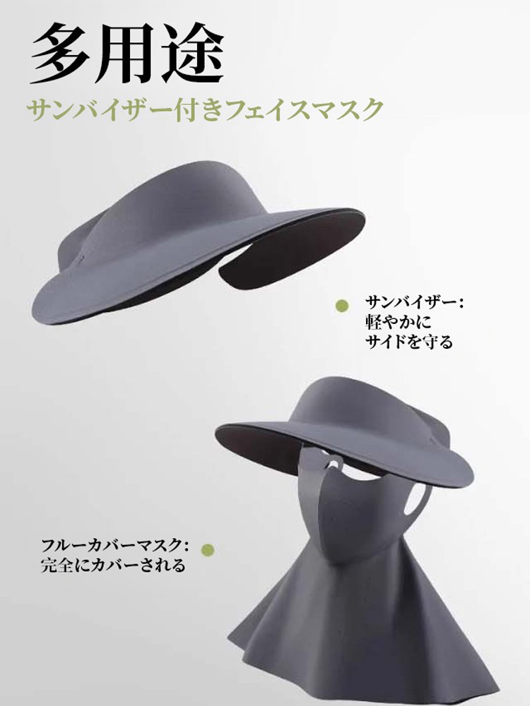 フルカバーUV対策マスク・サンバイザー付き