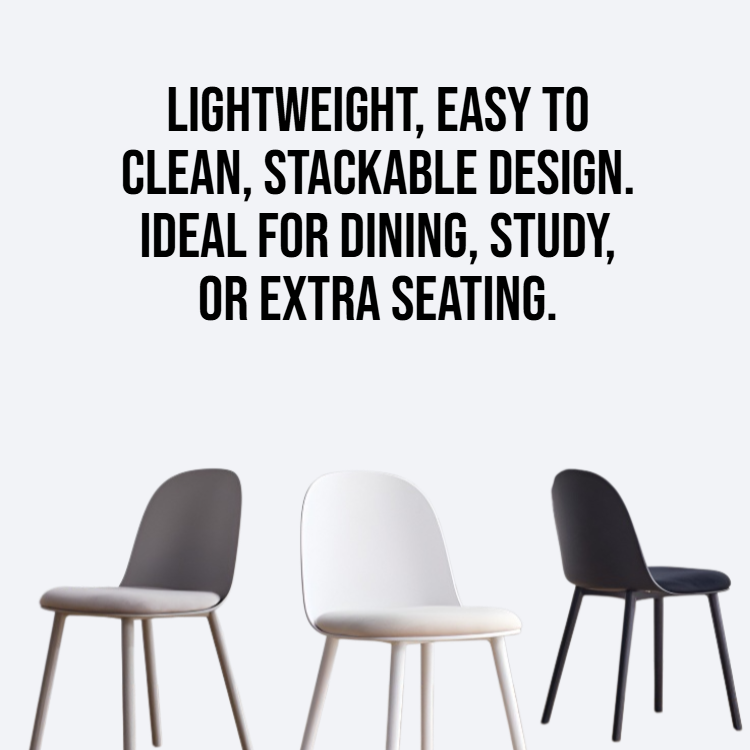 Simple plastic backrest chair for household use