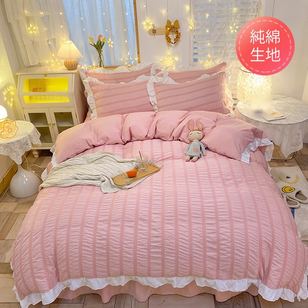 綿ベッドカバー4点セット