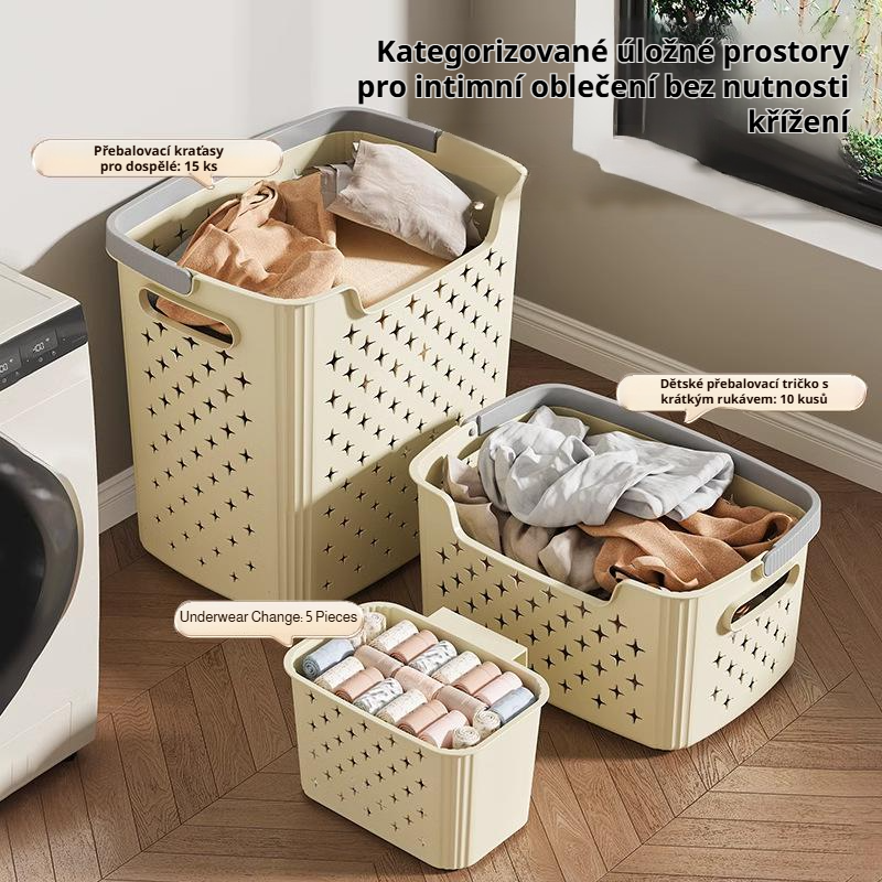 Domácí úložný koš na prádlo, koš na špinavé oblečení