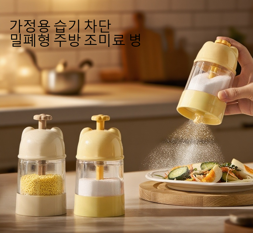 손잡이가 달린 조미료 보관 용기