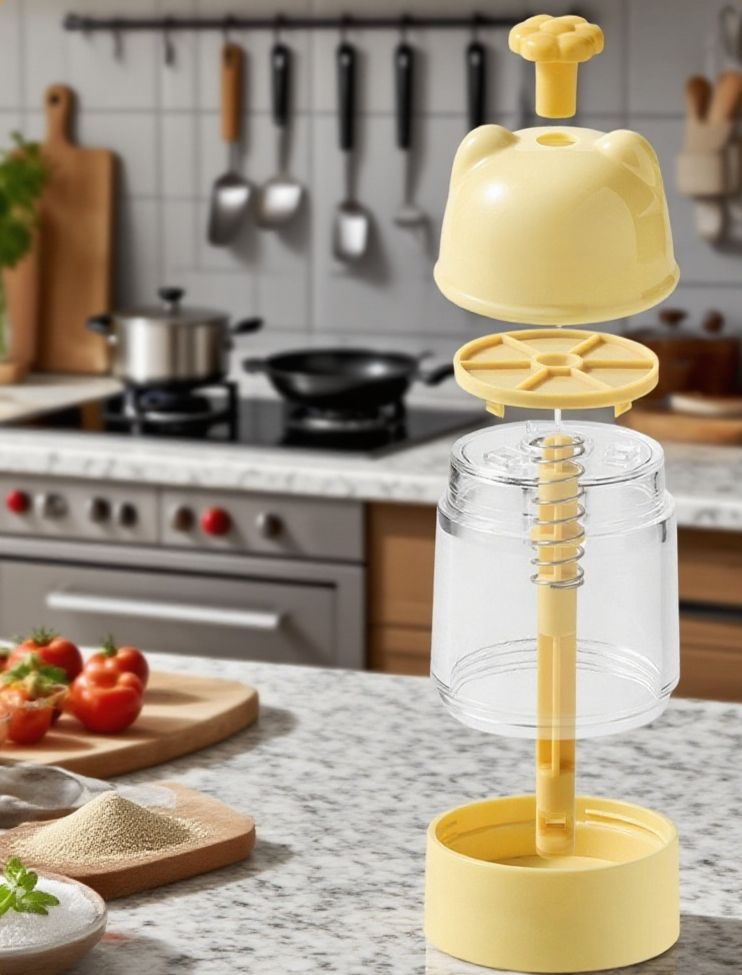 조미료를 신선하게 보관하는 밀봉 유리통