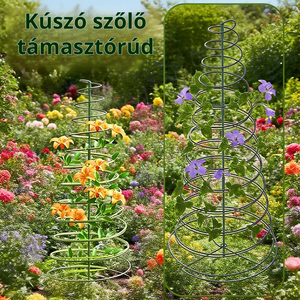 Kúszónövény támogatás spirális kerettel