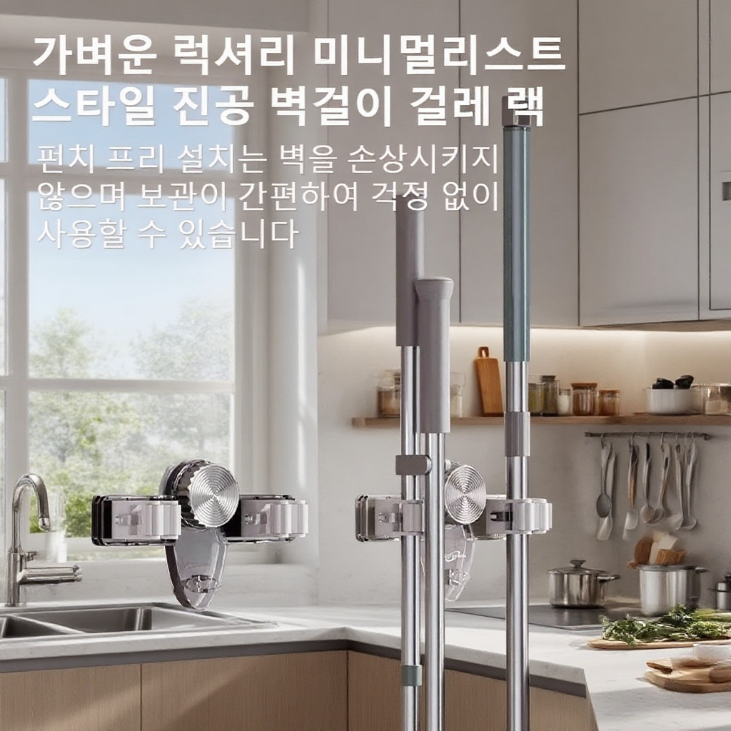 강력 진공 흡착 걸레 클립