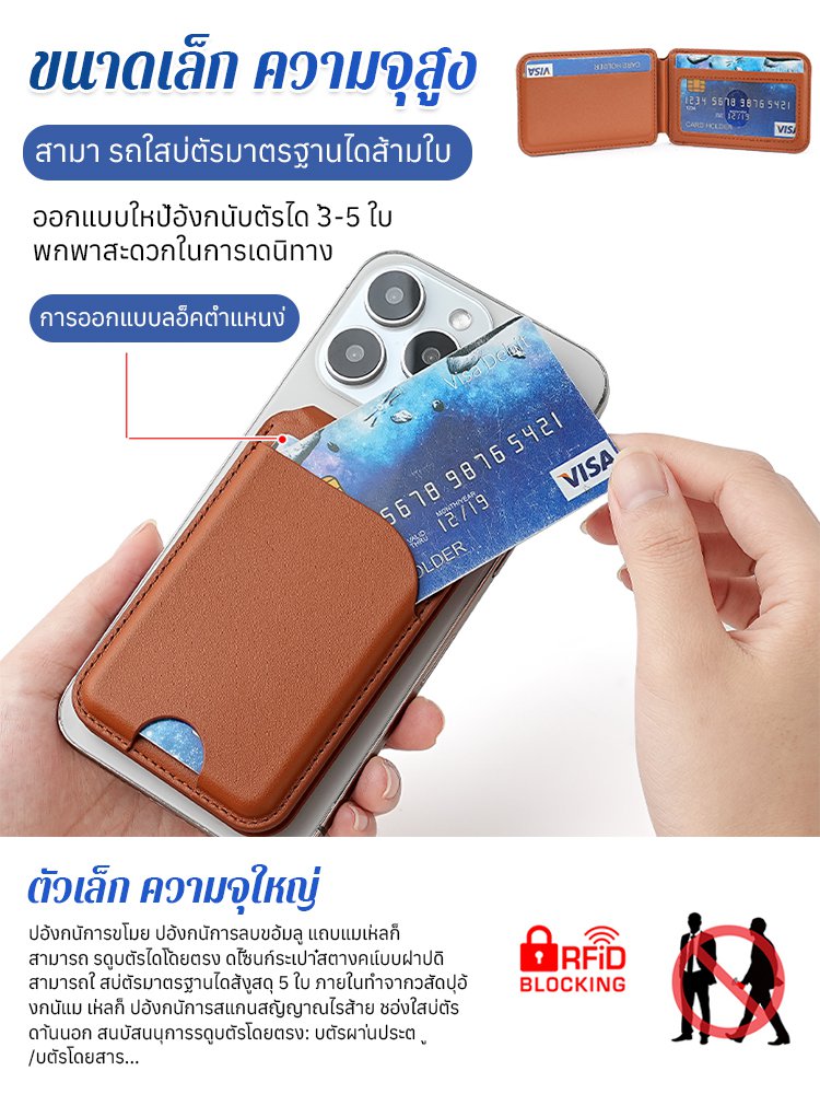 แม่เหล็กยึดขาตั้งมือถือพร้อมช่องใส่การ์ด
