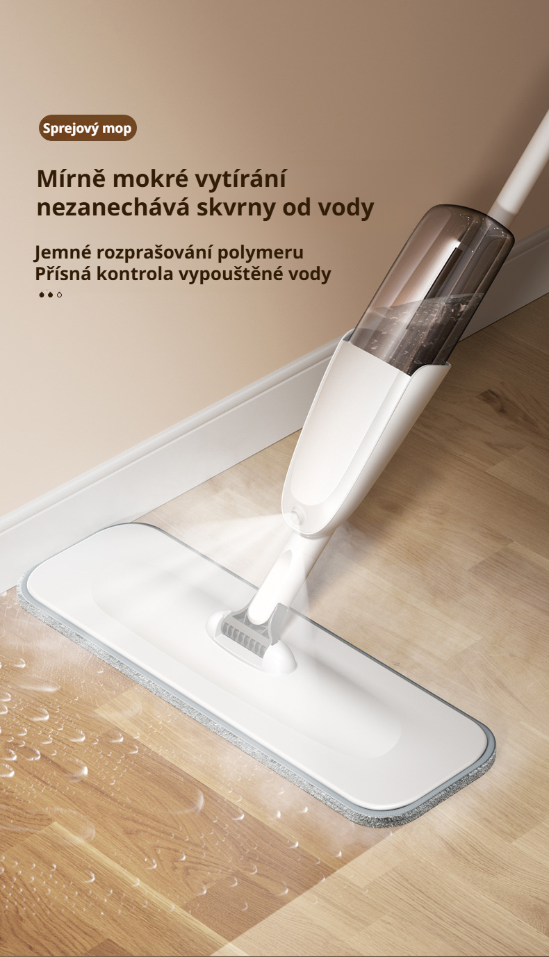 Rozprašovací mop pro domácí použití na suché a mokré čištění