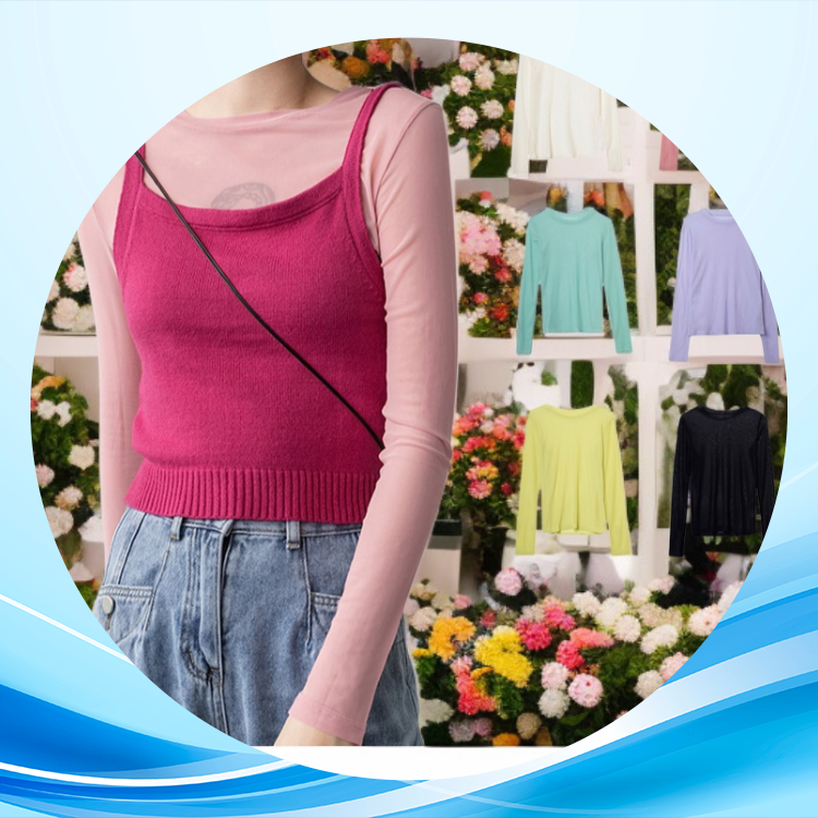 가볍고 통기성 좋은 망사 여성 상의