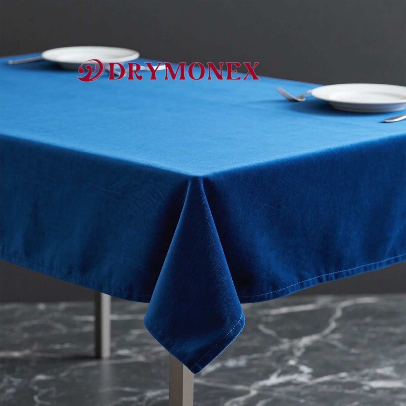 フランスの軽い高級ロイヤルブルーのテーブルクロス