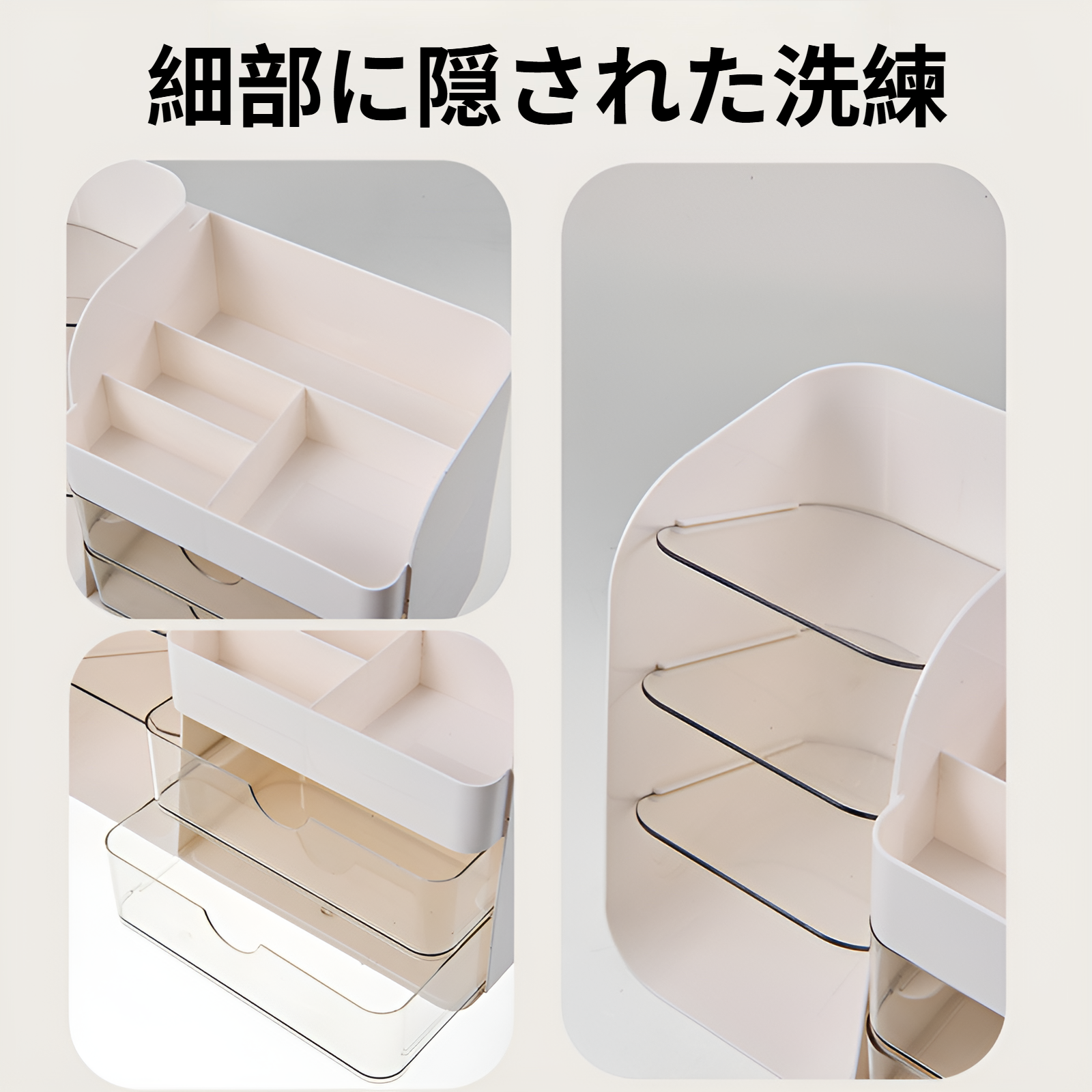 大容量の化粧品収納ボックス、斜め挿入ペンホルダー収納ボックス、デスクトップ化粧台、口紅とアイブロウペンシル収納ボックス